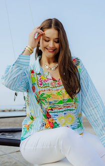 Chemise oversized en voile de coton