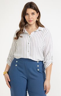 Chemise rayée en lin
