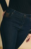 Pantalon slim effet denim