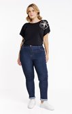 Pantalon slim effet denim