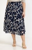 Jupe plissée imprimé bicolore