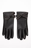 Gants simili cuir avec noeuds