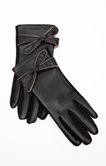 Gants simili cuir avec noeuds
