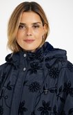Parka mi-longue flockée