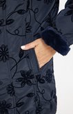 Parka mi-longue flockée