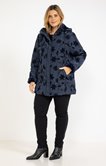 Parka mi-longue flockée