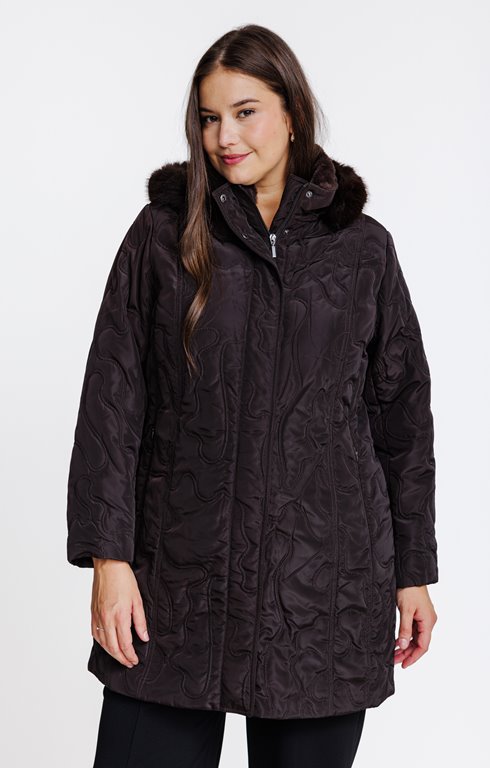 Parka mi-longue brodée