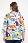 Chemise en lin imprimée
