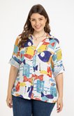Chemise en lin imprimée