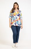 Chemise en lin imprimée