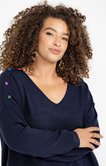 Pull avec coeurs colorés