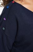Pull avec coeurs colorés