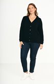 Cardigan uni avec boutons recouverts