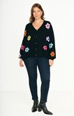 Gilet fantaisie à fleurs