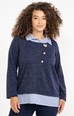 Pull 2-en-1 avec patchs fantaisie