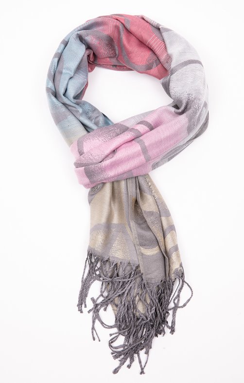 Echarpe multicouleur avec coeurs