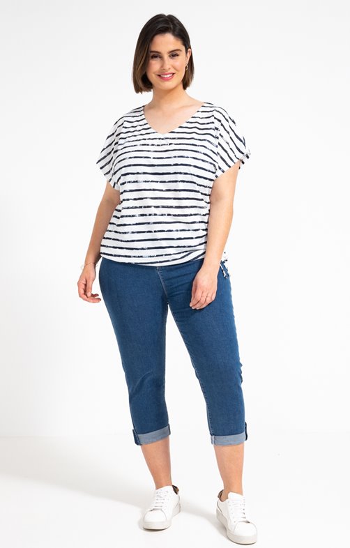 Tregging stretch en denim - 59,95€ - Toscane