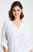 Chemise en gaze de coton brodé