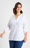 Chemise en gaze de coton brodé