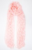 Foulard dévoré couleur rosé pêche