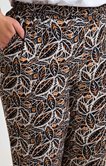 Pantalon en crépon avec imprimé