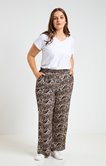 Pantalon en crépon avec imprimé