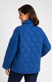 Veste unie à pressions avec surpiqûres