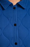 Veste unie à pressions avec surpiqûres
