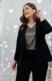 Veste blazer avec sequins