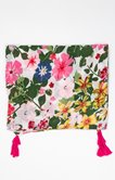Écharpe fleurs avec pompons