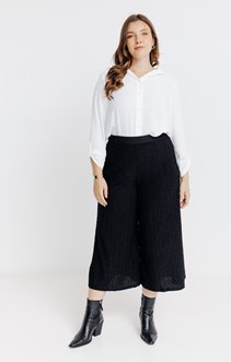 Jupe culotte plissée chevron en maille