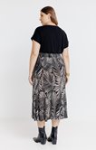 Jupe longue évasée imprimé palme