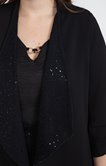 Veste ouverte avec tissu a paillettes