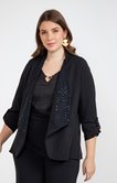 Veste ouverte avec tissu a paillettes