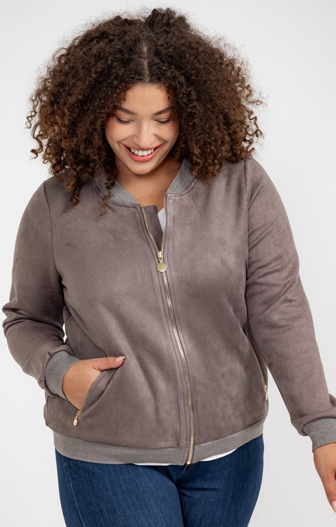 Veste zippée unie forme bomber