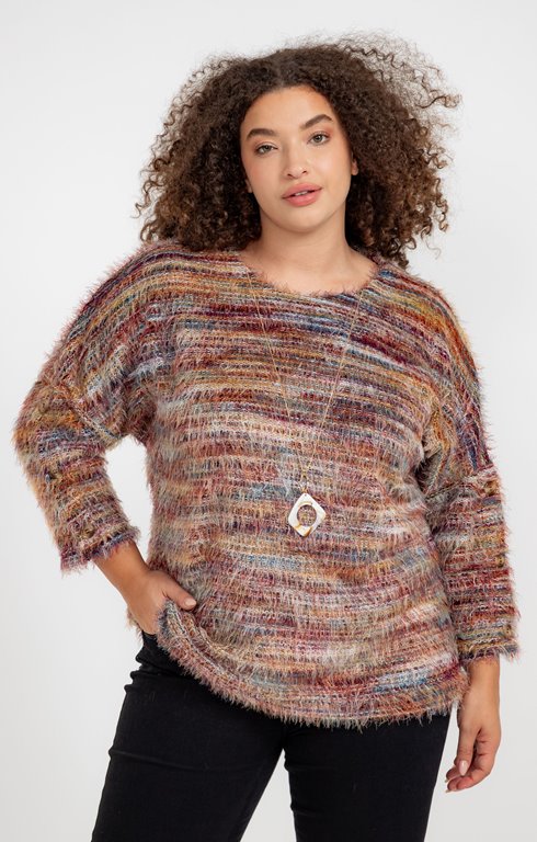 Pull en maille fantaisie 