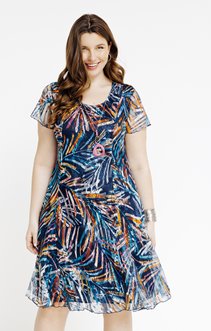 Robe dentelle imprimée