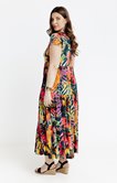 Robe longue maille à imprimé jungle