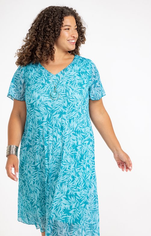 Robe plissée imprimée