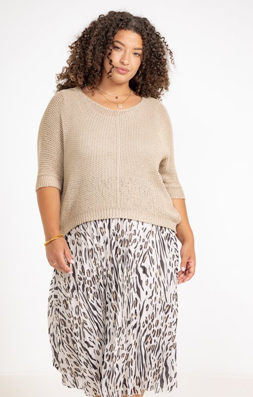 Robe 2-en-1 pull et jupe plissée