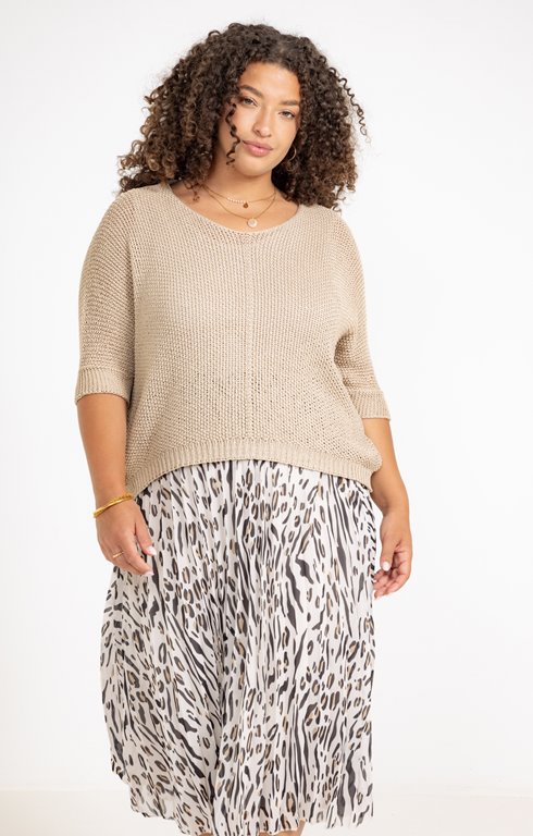Robe 2-en-1 pull et jupe plissée