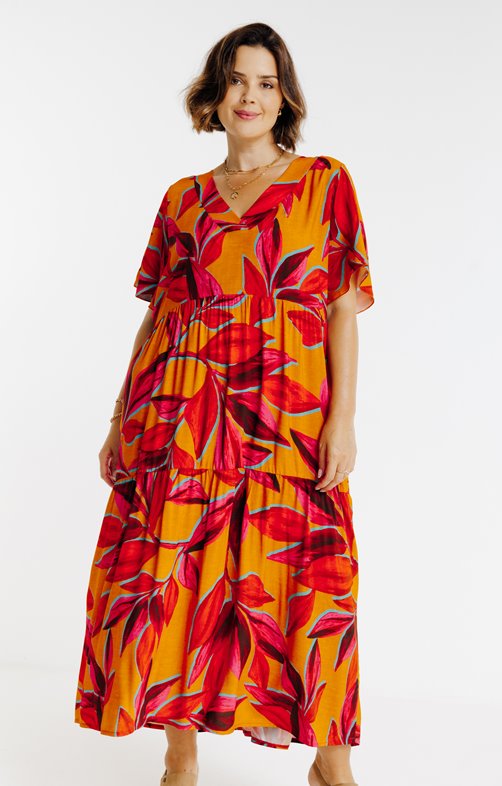 Robe longue imprimée