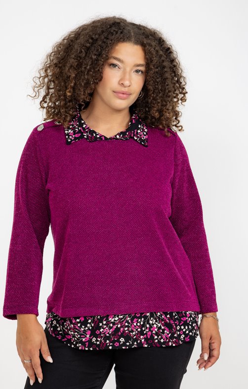 Pull 2-en-1 avec fil lurex