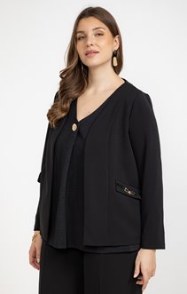 Veste avec bijoux aux poches