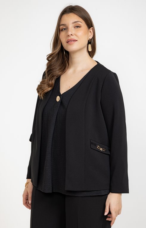 Veste avec bijoux aux poches