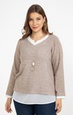 Pull 2-en-1 avec collier