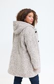 Manteau à capuche en bouclette