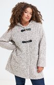 Manteau à capuche en bouclette