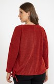 Pull patch avec fil lurex