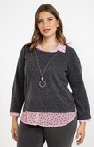 Pull 2-en-1 avec collier